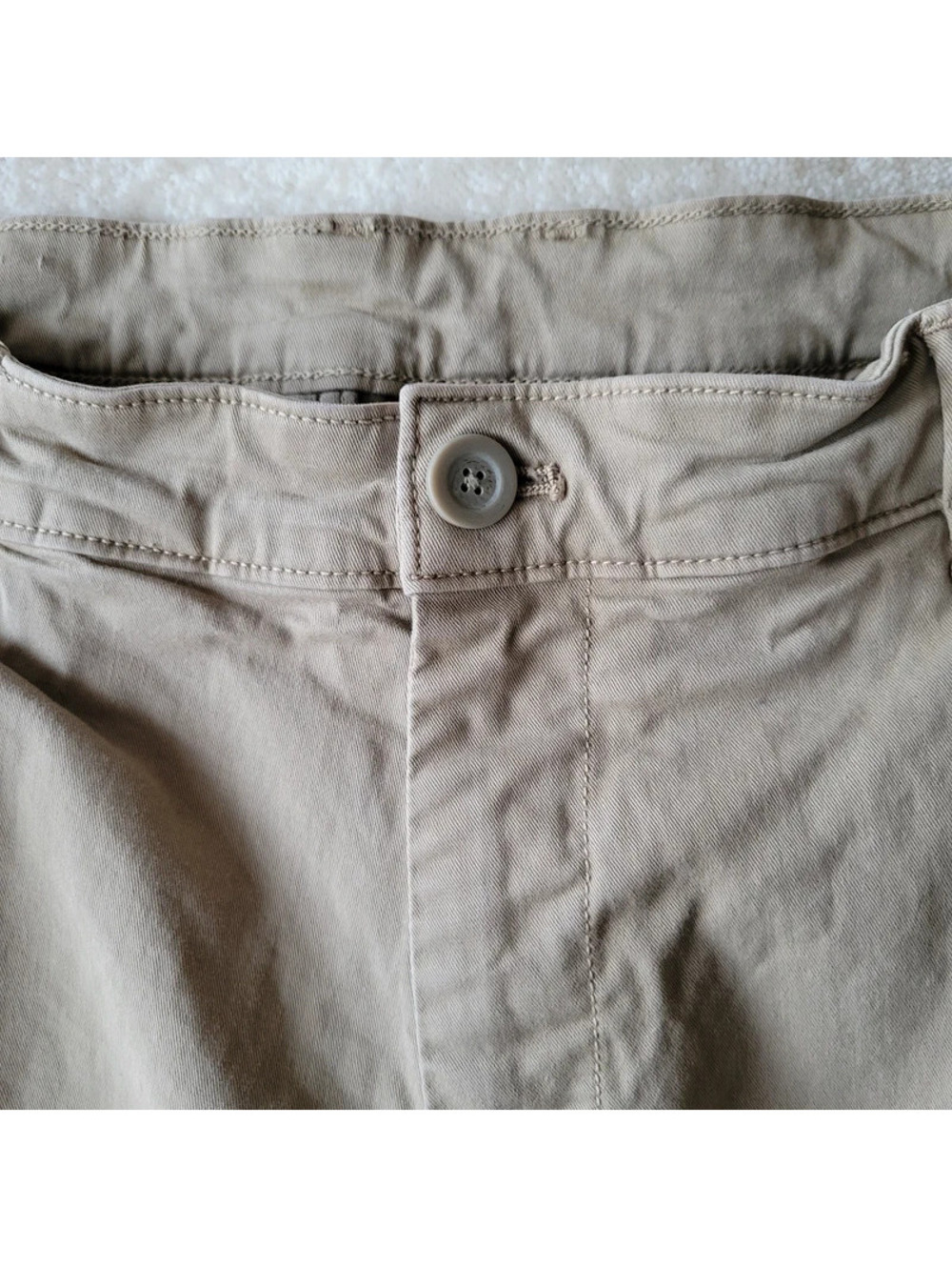 Zara Premium Pleated Chinos Pants Sz 30 Womens Khaki Classic Cut Mid Rise - Picture 8 of 16